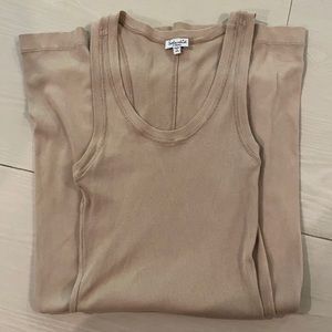 Splendid Ribbed Nude Maxi Dress